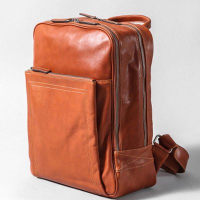 Genuine Leather Mens Cool Backpack Sling Bag Large Travel Bag Hiking Bag for Men