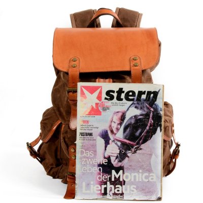 BW-Bag new cloth bag waterproof oil wax canvas bag retro outdoor travel large capacity mountaineering bag