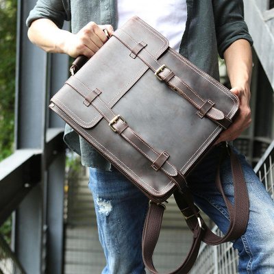 Handmade Leather Mens Backpack Travel Backpack Laptop Backpack for men