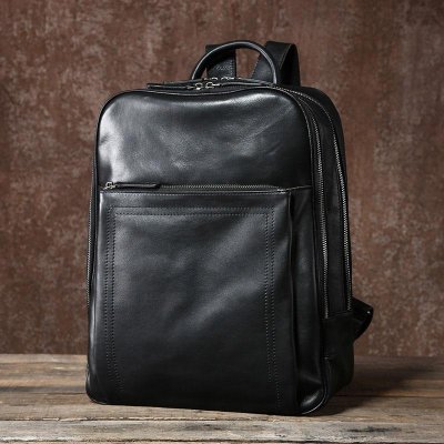 Genuine Leather Mens Cool Backpack Sling Bag Large Travel Bag Hiking Bag for Men