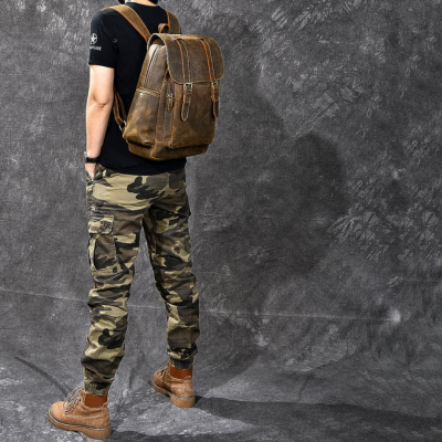 BW-Bag new design Men Oil Genuine Leather Backpack