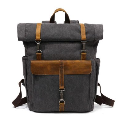 Cool Canvas Mens Travel Backpack Canvas School Backpack Laptop Backpack for Men