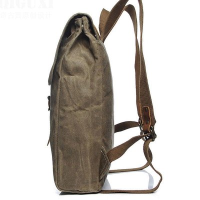 Cool Waxed Canvas Mens School Backpack Canvas Travel Backpack Canvas Backpack for Men