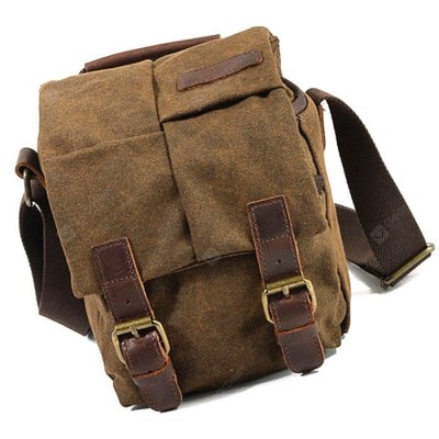 Waterproof Canvas Camera Sling Bag - Puce