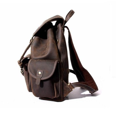 Cool Leather Mens Backpacks Travel Backpack Leather School Backpack for Men