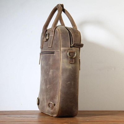 Handmade Leather Mens Cool Backpack Bag Messenger Bag Briefcase Work Bag Laptop Bag for men