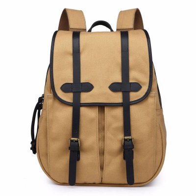 Mens Canvas Leather Backpacks Canvas Travel Backpack Canvas School Backpack for Men