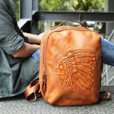 Cool Leather Mens Backpacks Travel Backpack School Backpacks for men