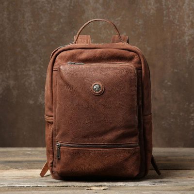 Handmade Leather Mens Cool Backpack Bag Large Travel Bag Hiking Bag for Men