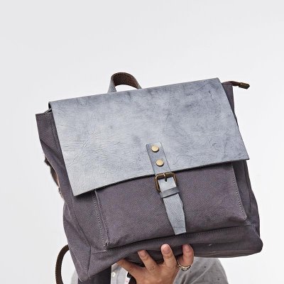 Cool Mens Canvas Backpack Canvas Travel Bag Canvas School Bag for Men