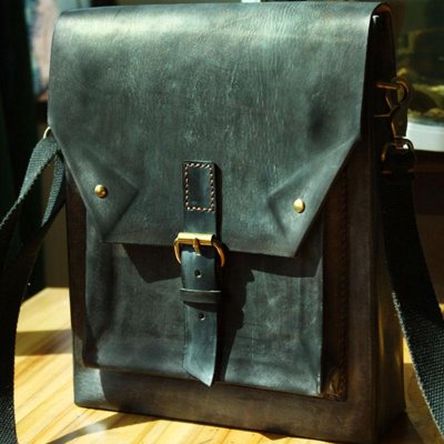 Cool Handmade Leather Mens Backpack Travel Backpack Messenger Bag for men