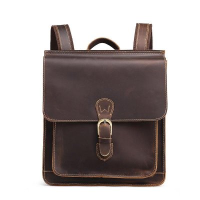 Cool Leather Mens Backpack Vintage Travel Backpack School Backpack for Men