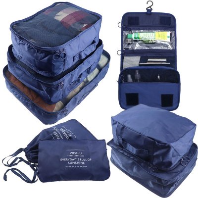 BW-Bag 8 Set Travel Waterproof Packing Organizers Cubes with Shoe Bag and Toiletry Bag