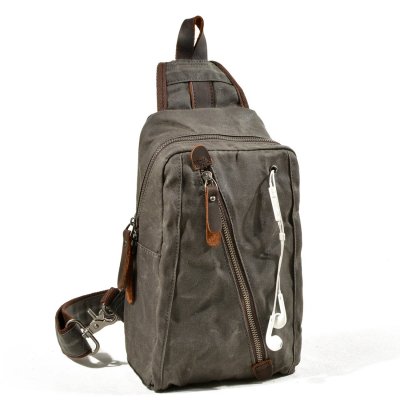 BW-Bag new mini canvas chest bag dual-use chest bag casual multi-function men's small backpack