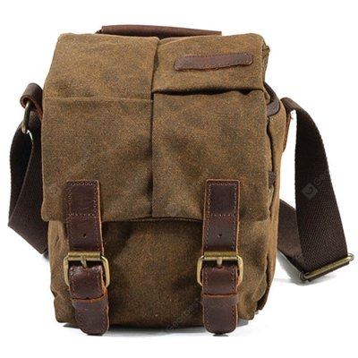 Waterproof Canvas Camera Sling Bag - Puce