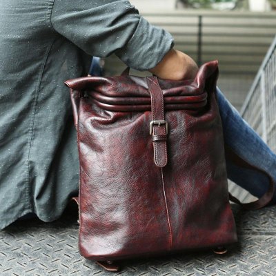 Cool Vintage Leather Mens Backpack Travel Backpack Laptop Backpacks for men